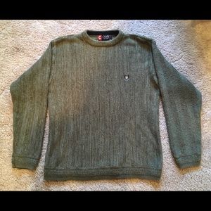 Chaps Herringbone cotton crew neck sweater.